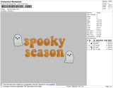 Spooky Season 02 Embroidery File 4 size