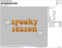 Spooky Season 02 Embroidery File 4 size