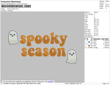 Spooky Season 02 Embroidery File 4 size
