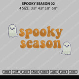 Spooky Season 02 Embroidery File 4 size