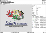 Splashtext Embroidery File 6 sizes
