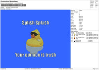 Duck Text 0810 Embroidery File 6 sizes