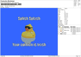 Duck Text 0810 Embroidery File 6 sizes