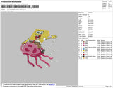 Spongebob Jellyfish Embroidery File 4 size
