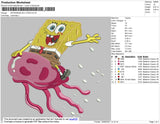 Spongebob Jellyfish Embroidery File 4 size