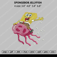Spongebob Jellyfish Embroidery File 4 size