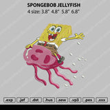 Spongebob Jellyfish Embroidery File 4 size