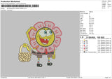 Spongebob W Flower Embroidery File 4 size