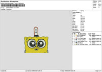 Spongeface Embroidery File 6 sizes