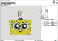 Spongeface Embroidery File 6 sizes