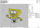 Spongebob W Embroidery File 5 size