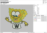 Spongebob W Embroidery File 5 size