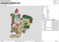 Sponge Patrick Xmas 23 Embroidery File 6 sizes