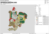 Sponge Patrick Xmas 23 Embroidery File 6 sizes