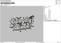 Spooky Babe Embroidery File 6 sizes