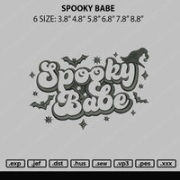 Spooky Babe Embroidery File 6 sizes