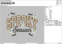 Spooky Ghost 2609 Embroidery File 6 sizes