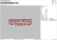 Spooky Things Mama Embroidery File 6 sizes