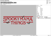 Spooky Things Mama Embroidery File 6 sizes