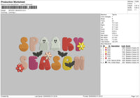 Spooky Season 03 Embroidery File 5 sizes