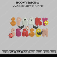 Spooky Season 03 Embroidery File 5 sizes