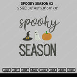 Spooky Season V2 Embroidery File 5 sizes