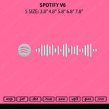 Spotify V6 Embroidedry File 5 sizes