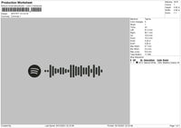 Spotify V3 Embroidery File 4 size