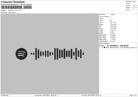 Spotify V3 Embroidery File 4 size