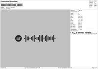 Spotify V4 Embroidery File 4 size