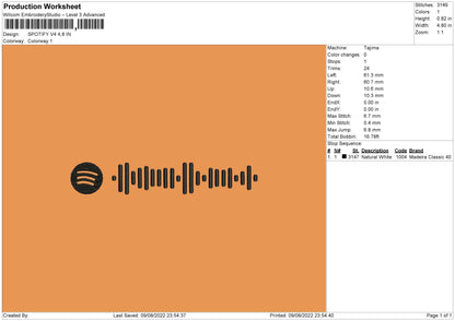 Spotify V04 Embroidery File 4 sizes