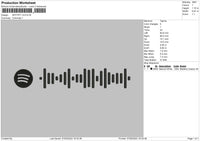 Spotify V4 Embroidery File 4 size