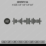 Spotify V4 Embroidery File 4 size