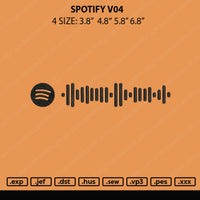 Spotify V04 Embroidery File 4 sizes