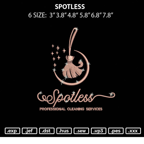 Spotless Embroidery File 6 sizes
