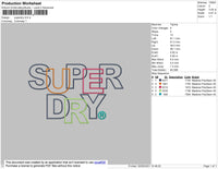 SuperDry 01 Embroidery File 4 size