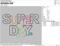 SuperDry 01 Embroidery File 4 size
