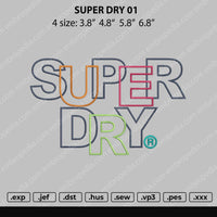 SuperDry 01 Embroidery File 4 size