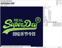 SuperDry Embroidery File 4 size