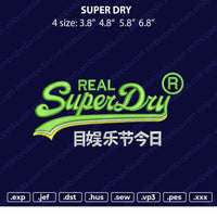 SuperDry Embroidery File 4 size