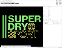 SuperDry Sport Embroidery File 4 size