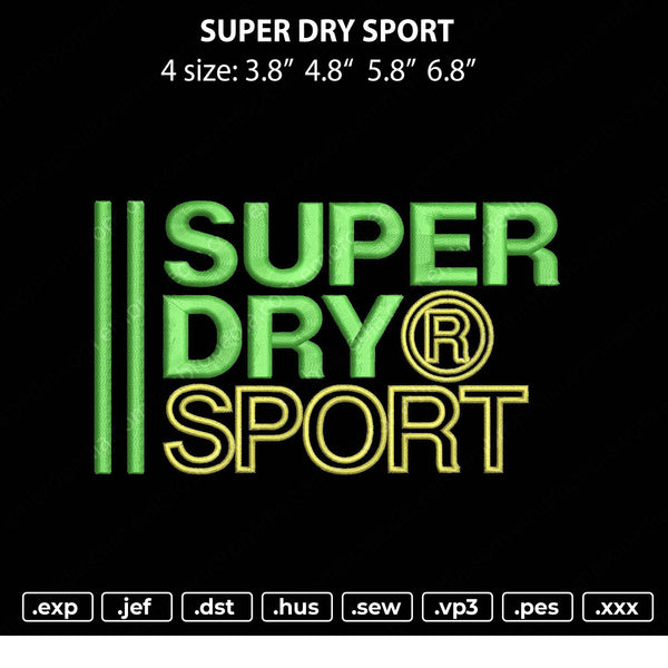 SuperDry Sport Embroidery File 4 size