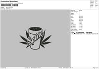 Sprite Embroidery File 4 size