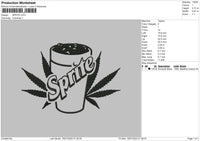 Sprite Embroidery File 4 size