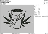 Sprite Embroidery File 4 size