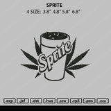 Sprite Embroidery File 4 size