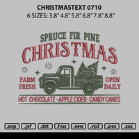 Christmastext 0710 Embroidery FIle 6 sizes