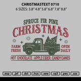 Christmastext 0710 Embroidery FIle 6 sizes