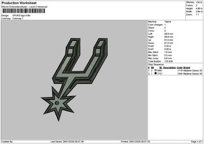 Logo 2901 Embroidery File 6 sizes