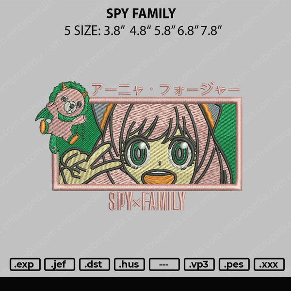 Spy Family Embroidery File 5 sizes